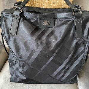 Burberry Buckleigh Black Nylon Tote Bag authentic
